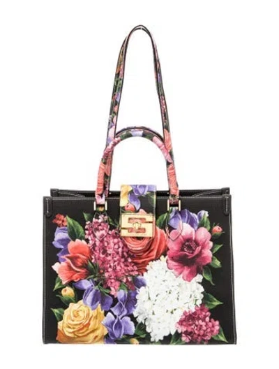 Pre-owned Samantha Sung Canvas Top Handle Bag In Black