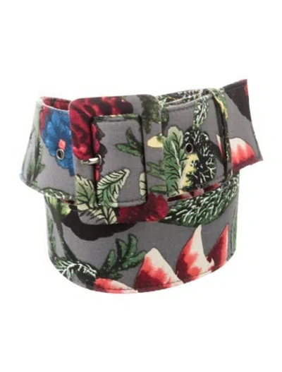 Pre-owned Samantha Sung Canvas Waist Belt In Red