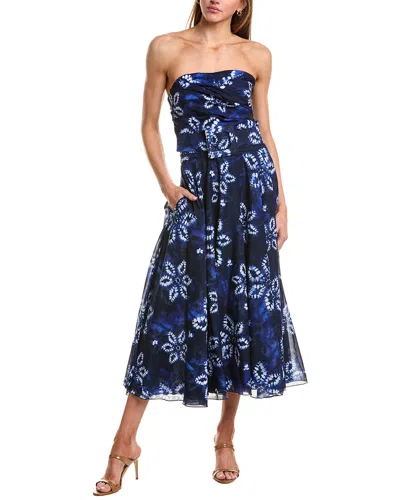 Samantha Sung Carol Midi Dress In Blue