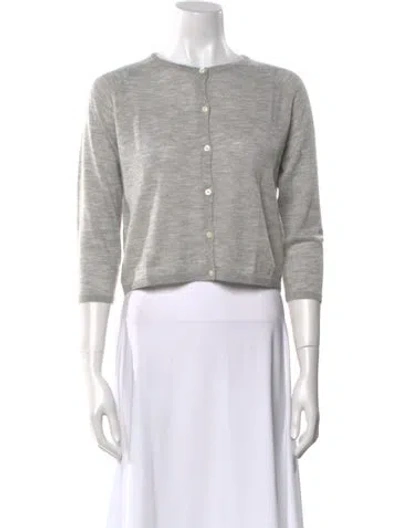 Pre-owned Samantha Sung Cashmere Crew Neck Sweater W/ Tags In Gray