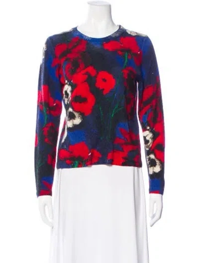 Pre-owned Samantha Sung Cashmere Floral Print Top In Multi