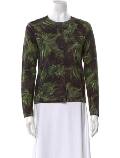 Pre-owned Samantha Sung Cashmere Printed Sweater In Multi