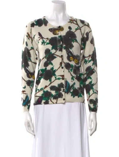 Pre-owned Samantha Sung Cashmere Printed Sweater W/ Tags In Multi