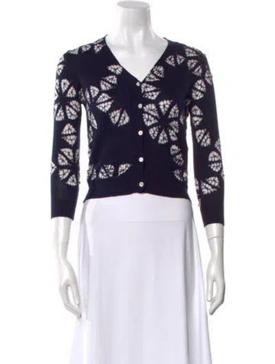 Pre-owned Samantha Sung Cashmere Printed Sweater W/ Tags In Multi