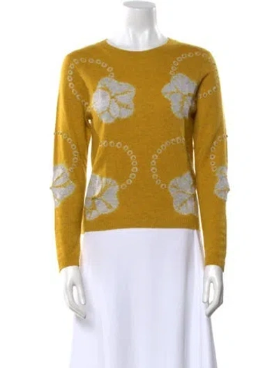 Pre-owned Samantha Sung Cashmere Printed Sweater W/ Tags In Multi