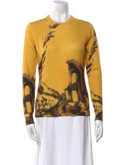 Pre-owned Samantha Sung Cashmere Printed Sweater W/ Tags In Multi