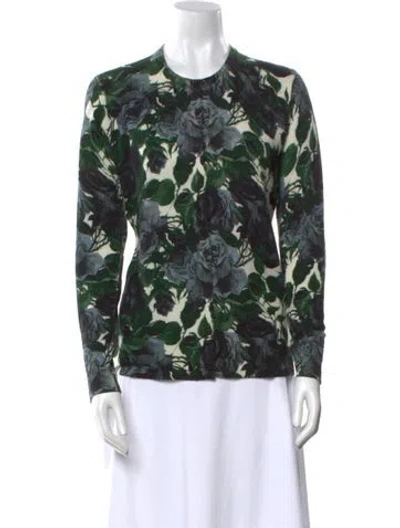 Pre-owned Samantha Sung Cashmere Printed Sweater W/ Tags In Multi