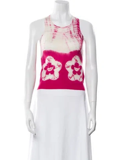 Pre-owned Samantha Sung Cashmere Tie-dye Print Top W/ Tags In Multi