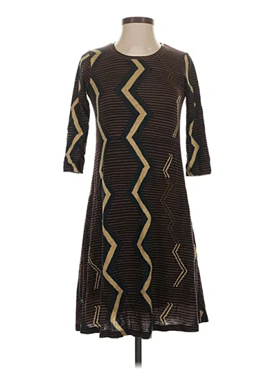 Pre-owned Samantha Sung Casual Dress In Brown