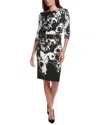 Samantha Sung Celine Sheath Dress In Black
