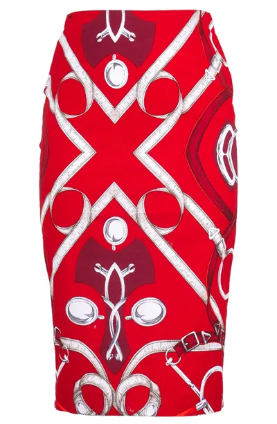 Samantha Sung Chloe Secretariat Horse Skirt In Red