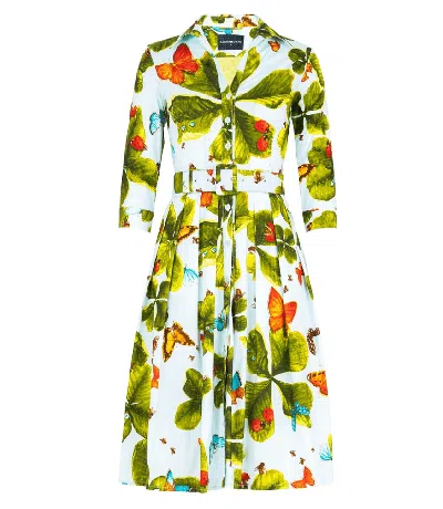 Samantha Sung Clover Bufferfly Audrey Dress #1 Dress In Multi