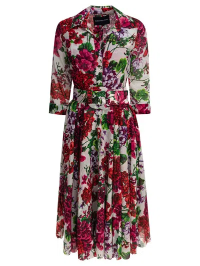 Samantha Sung Cotton Pink Dress In Multi