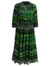 Samantha Sung Green Tie-dye Wool Dress In Green