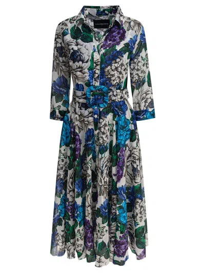 Samantha Sung Aster Floral Shirt Dress In Multi