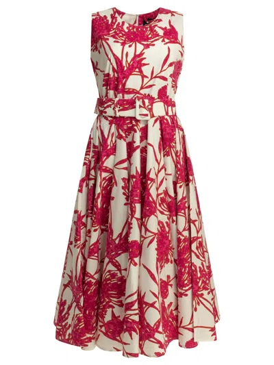 Samantha Sung Dresses Fuchsia In Brown