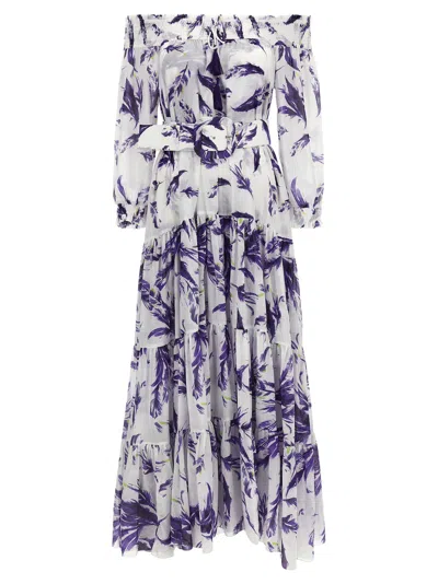 Samantha Sung Eden Dresses Purple In White