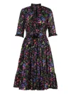 Samantha Sung Eden Logo-print Midi Dress In Black