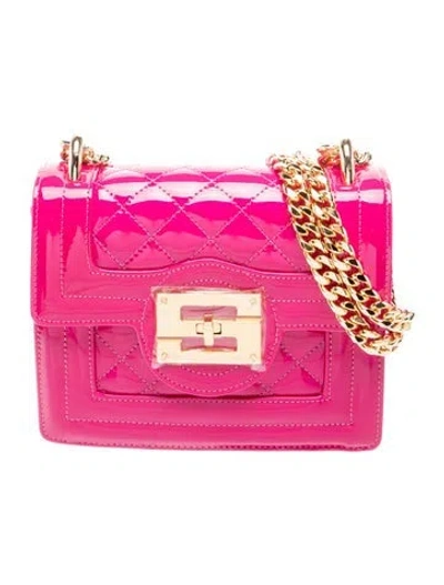 Pre-owned Samantha Sung Embossed Leather Crossbody Bag In Pink