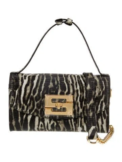 Pre-owned Samantha Sung Embossed Leather Crossbody Bag W/ Tags In Black