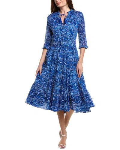 Samantha Sung Eva Midi Dress In Blue