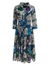 Samantha Sung Dresses Blue In Multi