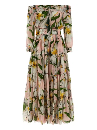 Samantha Sung Floral-print Dress In Pink