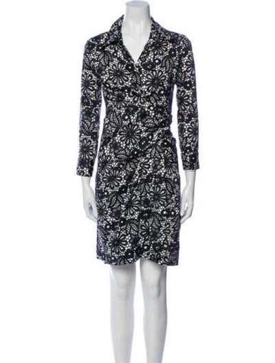 Pre-owned Samantha Sung Floral Print Knee-length Dress