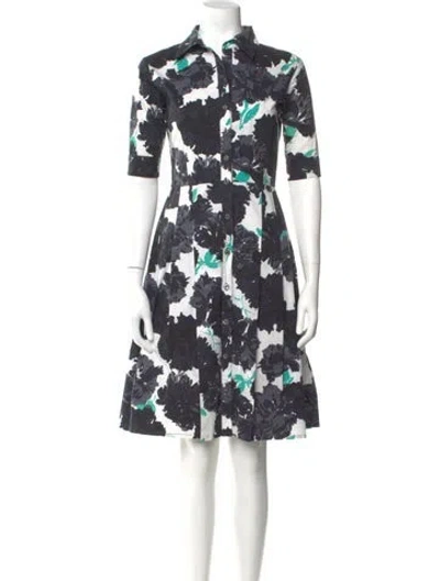 Pre-owned Samantha Sung Floral Print Knee-length Dress In Multi