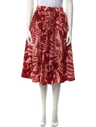 Pre-owned Samantha Sung Floral Print Knee-length Skirt W/ Tags In Pink