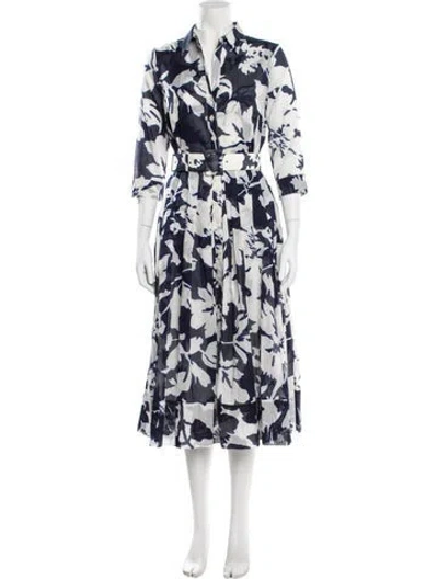 Pre-owned Samantha Sung Floral Print Long Dress In Multi