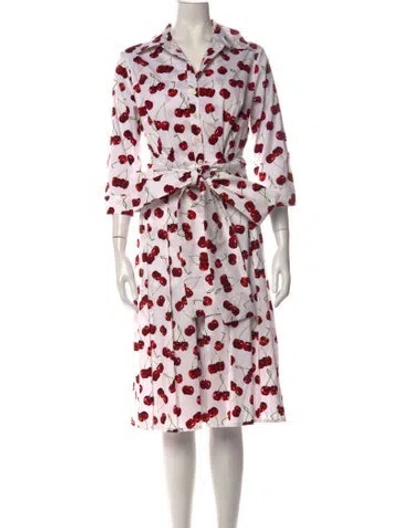 Pre-owned Samantha Sung Floral Print Midi Length Dress In Multicolor