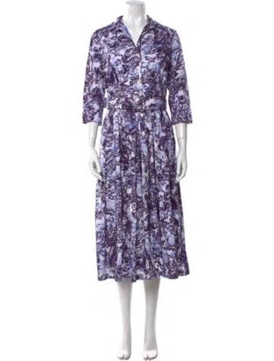 Pre-owned Samantha Sung Floral Print Midi Length Dress W/ Tags In Multi
