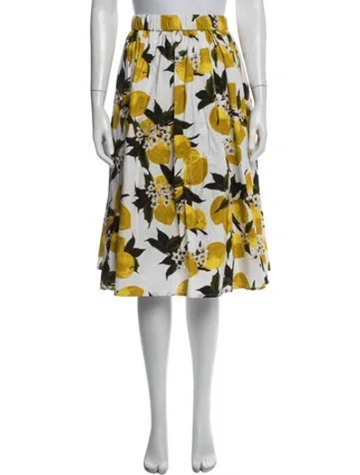 Pre-owned Samantha Sung Floral Print Midi Length Skirt W/ Tags In Multicolor
