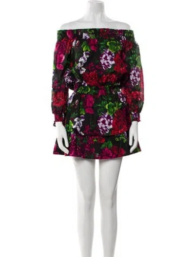Pre-owned Samantha Sung Floral Print Mini Dress W/ Tags In Pink