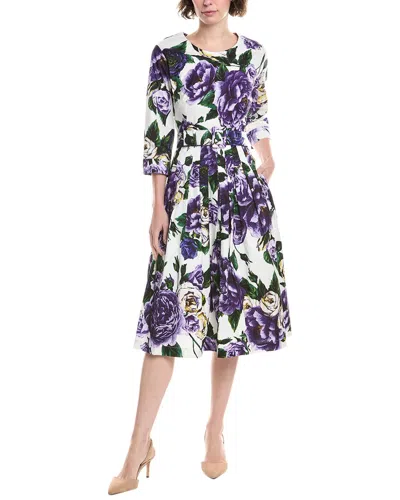 Samantha Sung Florance A-line Dress In Blue