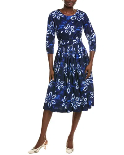 Samantha Sung Florance A-line Dress In Cobalt Blue