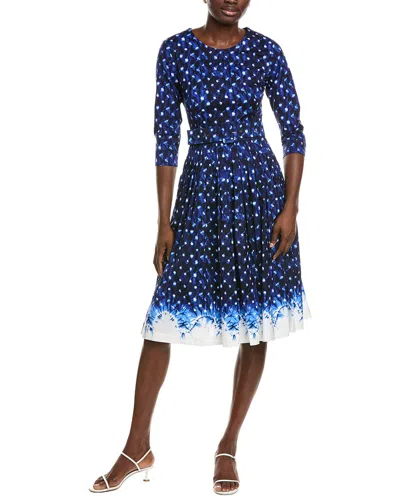 Samantha Sung Florance A-line Dress In Cobalt Blue