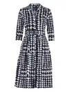 Samantha Sung Geometric-print Midi Dress