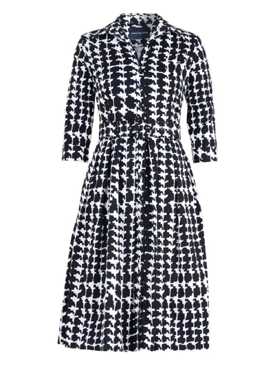 Samantha Sung Geometric-print Midi Dress