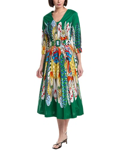 Samantha Sung Lana Midi Dress In Green