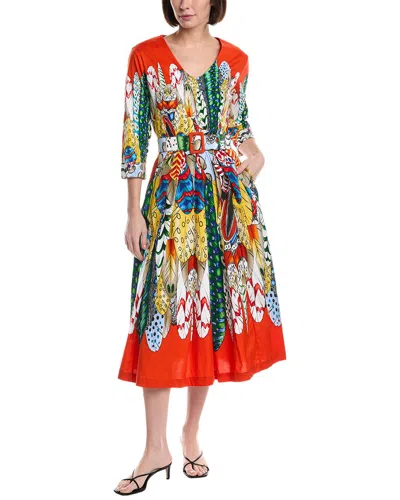 Samantha Sung Lana Midi Dress In Red