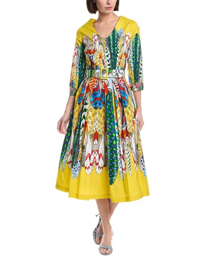 Samantha Sung Lana Midi Dress In Yellow