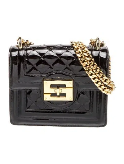 Pre-owned Samantha Sung Leather Crossbody Bag In Black