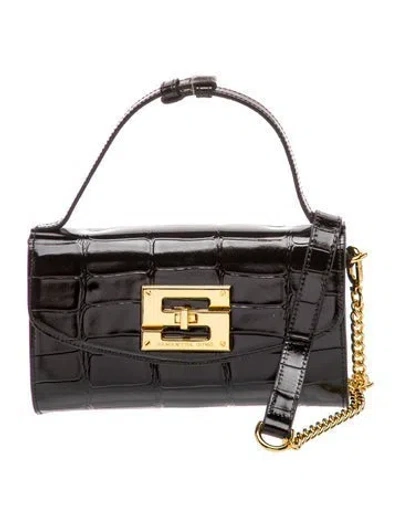 Pre-owned Samantha Sung Leather Shoulder Bag In Black