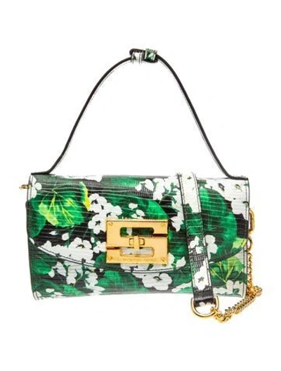 Pre-owned Samantha Sung Leather Shoulder Bag In Green