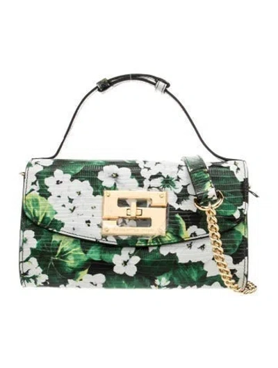 Pre-owned Samantha Sung Leather Shoulder Bag In Green