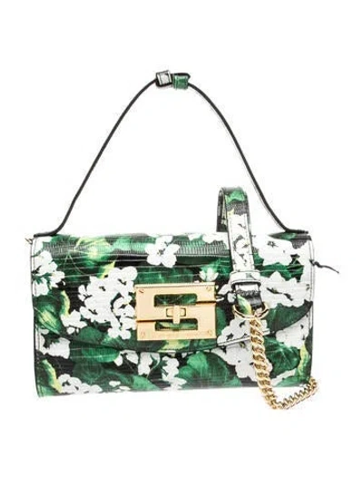 Pre-owned Samantha Sung Leather Shoulder Bag In Green