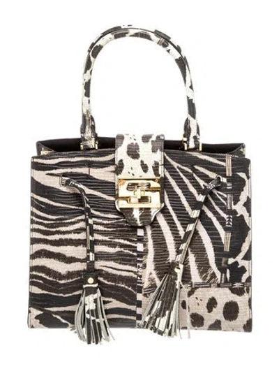 Pre-owned Samantha Sung Leather Top Handle Bag In Brown