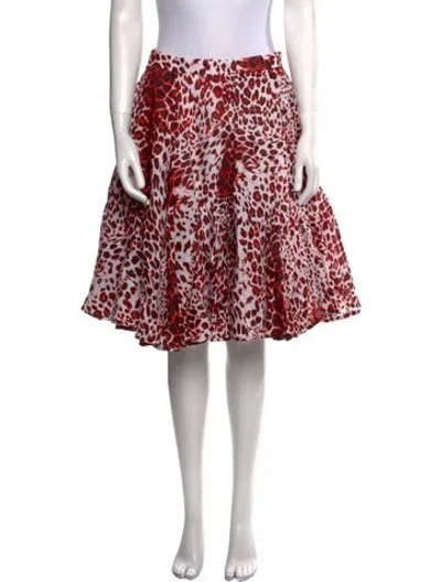 Pre-owned Samantha Sung Linen Knee-length Skirt W/ Tags In White